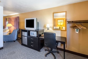 Individually decorated, individually furnished, desk, laptop workspace