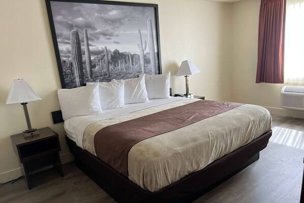 Standard Room, 1 King Bed | Desk, blackout drapes, iron/ironing board, free WiFi