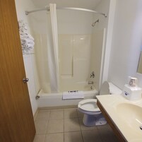 Free toiletries, hair dryer, towels