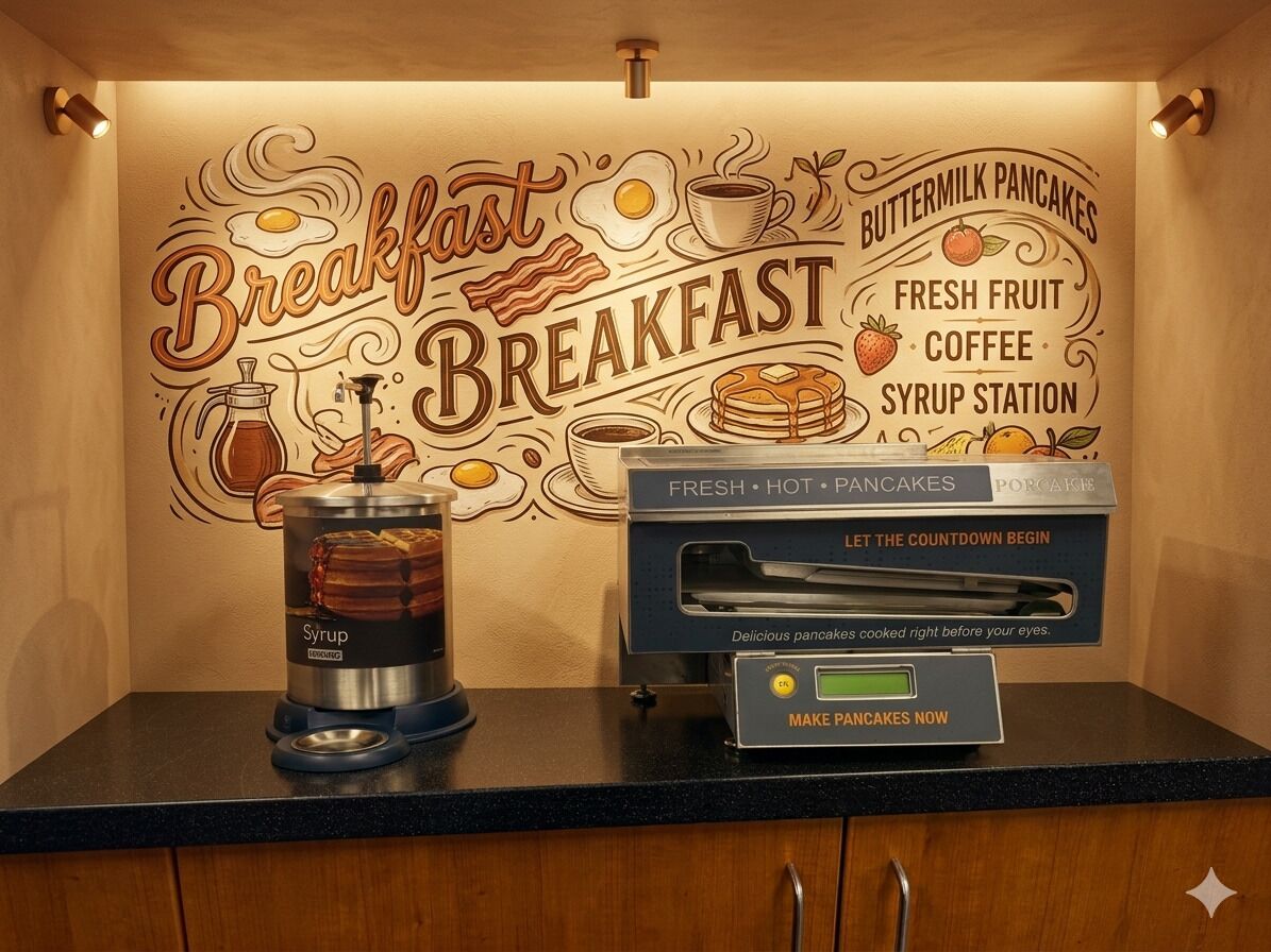 Café da manhã continental grátis todos os dias
