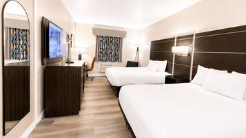 Room, 2 Queen Beds, Non Smoking, Refrigerator & Microwave | Desk, blackout drapes, soundproofing, iron/ironing board