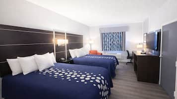 Room, 2 Queen Beds, Non Smoking, Refrigerator & Microwave | Desk, WiFi, bed sheets