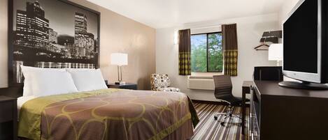 Escritorio, cunas gratuitas, wifi gratis y ropa de cama