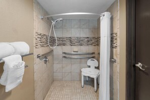 Room, 1 King Bed, Accessible, Non Smoking | Accessible bathroom
