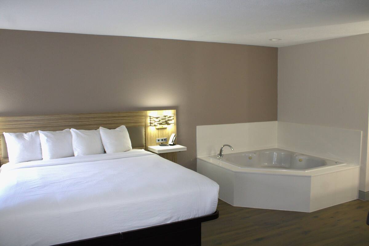 Deluxe Studio Suite, 1 Katil Raja (King), Non Smoking | Peti besi dalam bilik, meja, seterika/papan seterika 