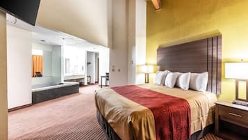 Suite, 1 King Bed, Non Smoking | Desk, laptop workspace, iron/ironing board, free WiFi