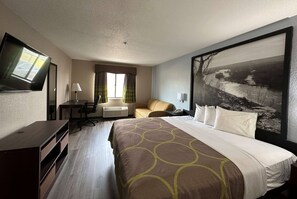Standard Room, 1 King Bed | Pillowtop beds, iron/ironing board, free cribs/infant beds