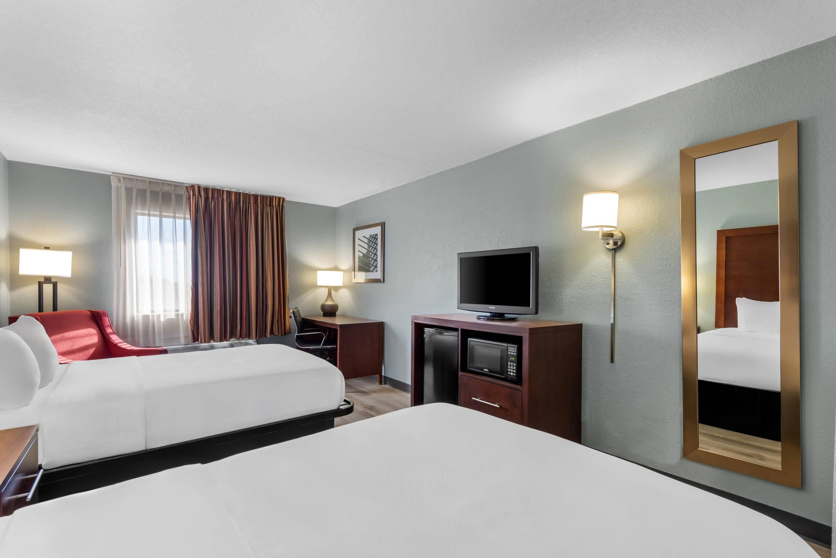 Standard Double Room, 2 Double Beds, Non Smoking | In-room safe, desk, iron/ironing board, free WiFi