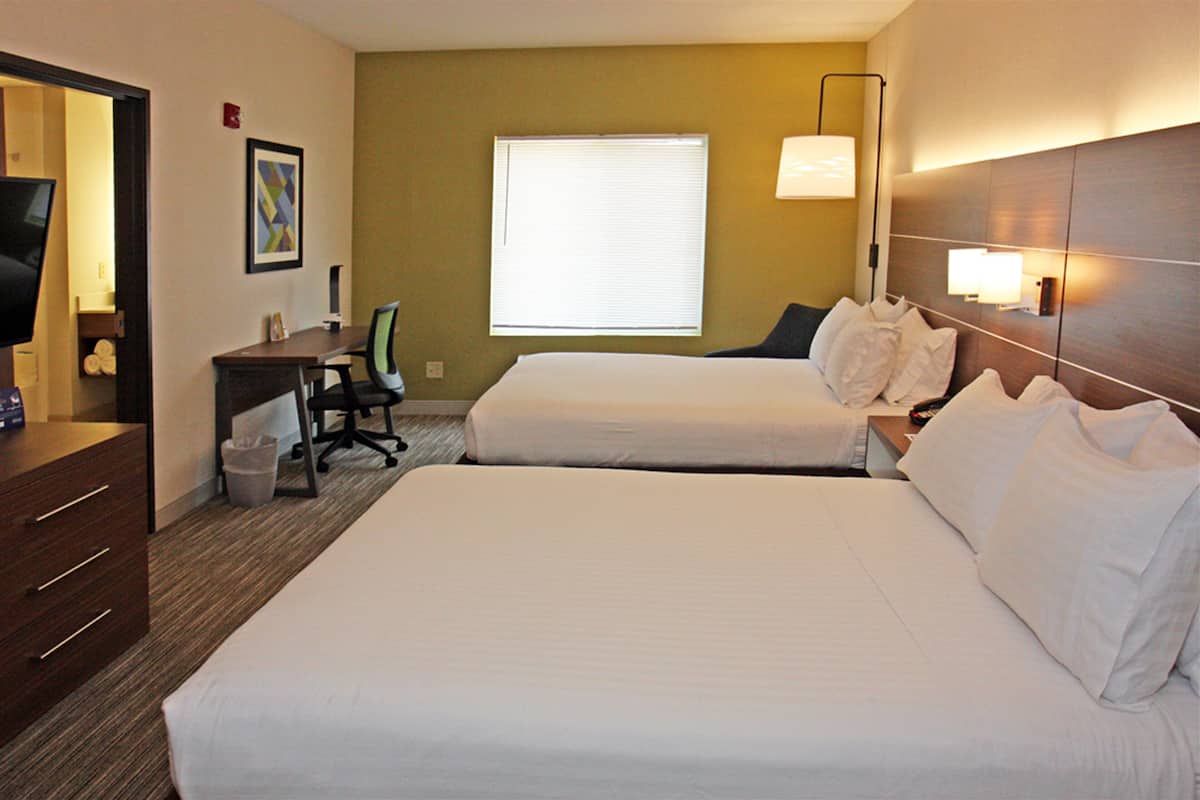 Standard Room, 2 Queen Beds | In-room safe, desk, iron/ironing board, free cribs/infant beds