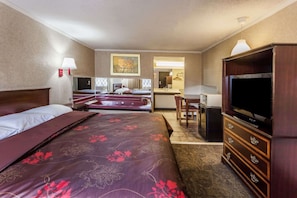 Chambre, 1 très grand lit, non-fumeur, bain à remous