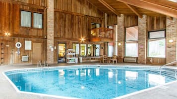 Indoor pool, open 8:00 AM to 10:00 PM, sun loungers