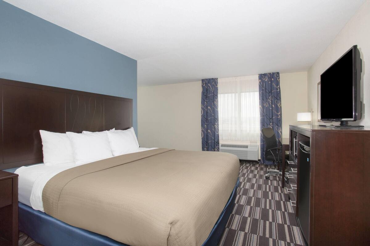Room, 1 King Bed, Non Smoking | Desk, blackout drapes, iron/ironing board, cribs (free)