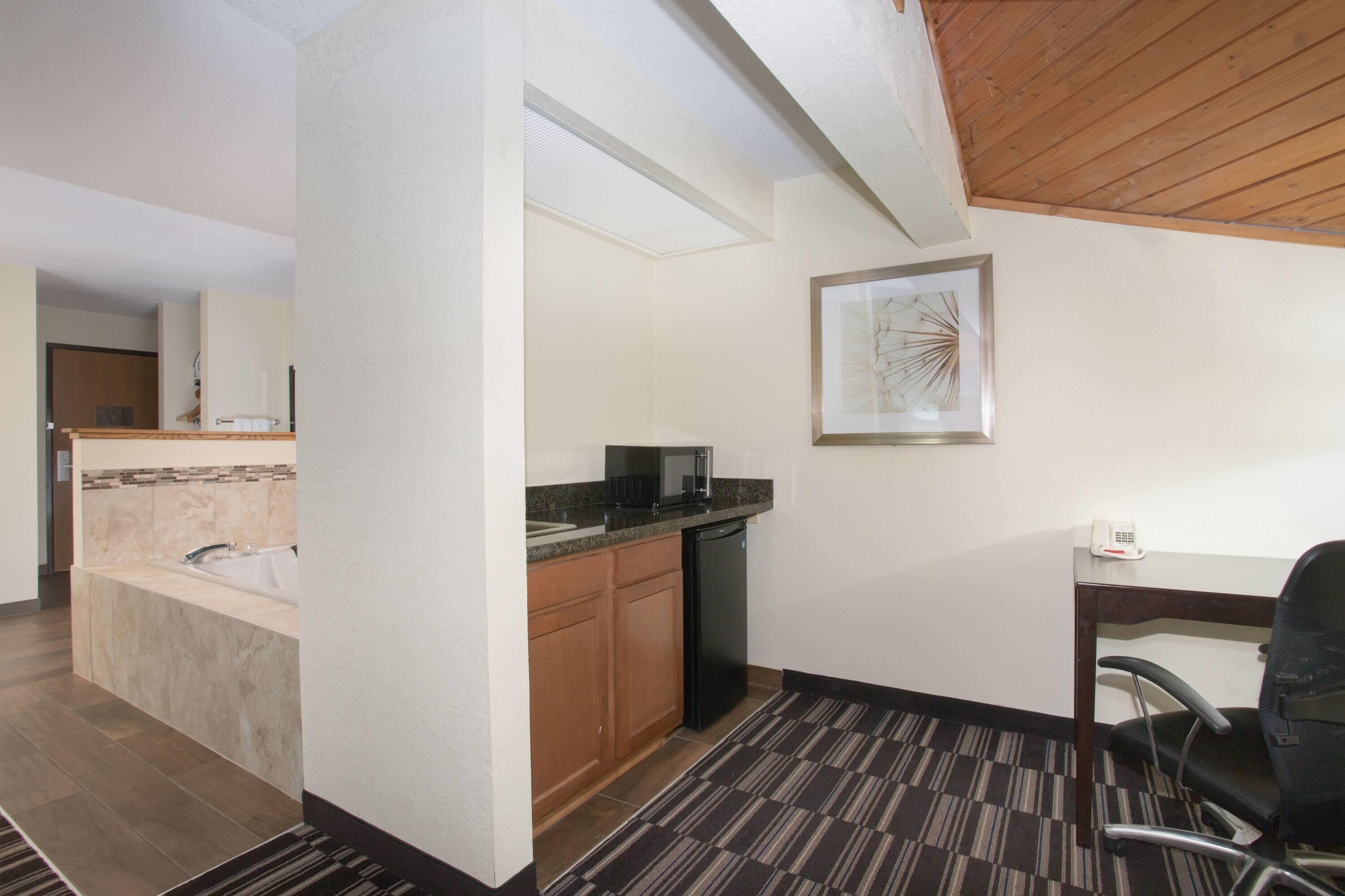 individually decorated, individually furnished, desk, blackout curtains