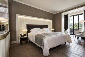 Deluxe Double Room, Terrace, Park View (Thermal Pool Access) | Premium bedding, down duvets, minibar, in-room safe - Grand Hotel Castrocaro Longlife Formula (Castrocaro Terme)