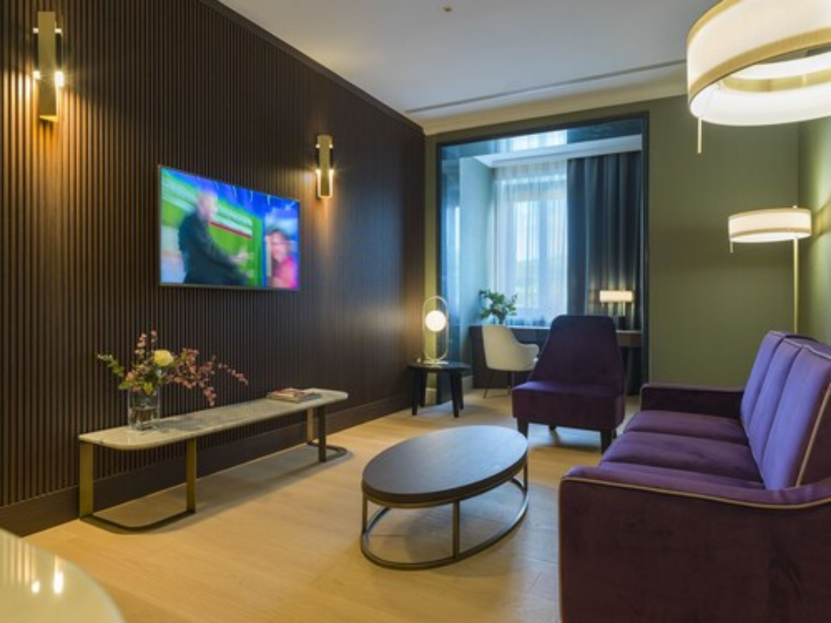 42-inch flat-screen tv with satellite channels, tv