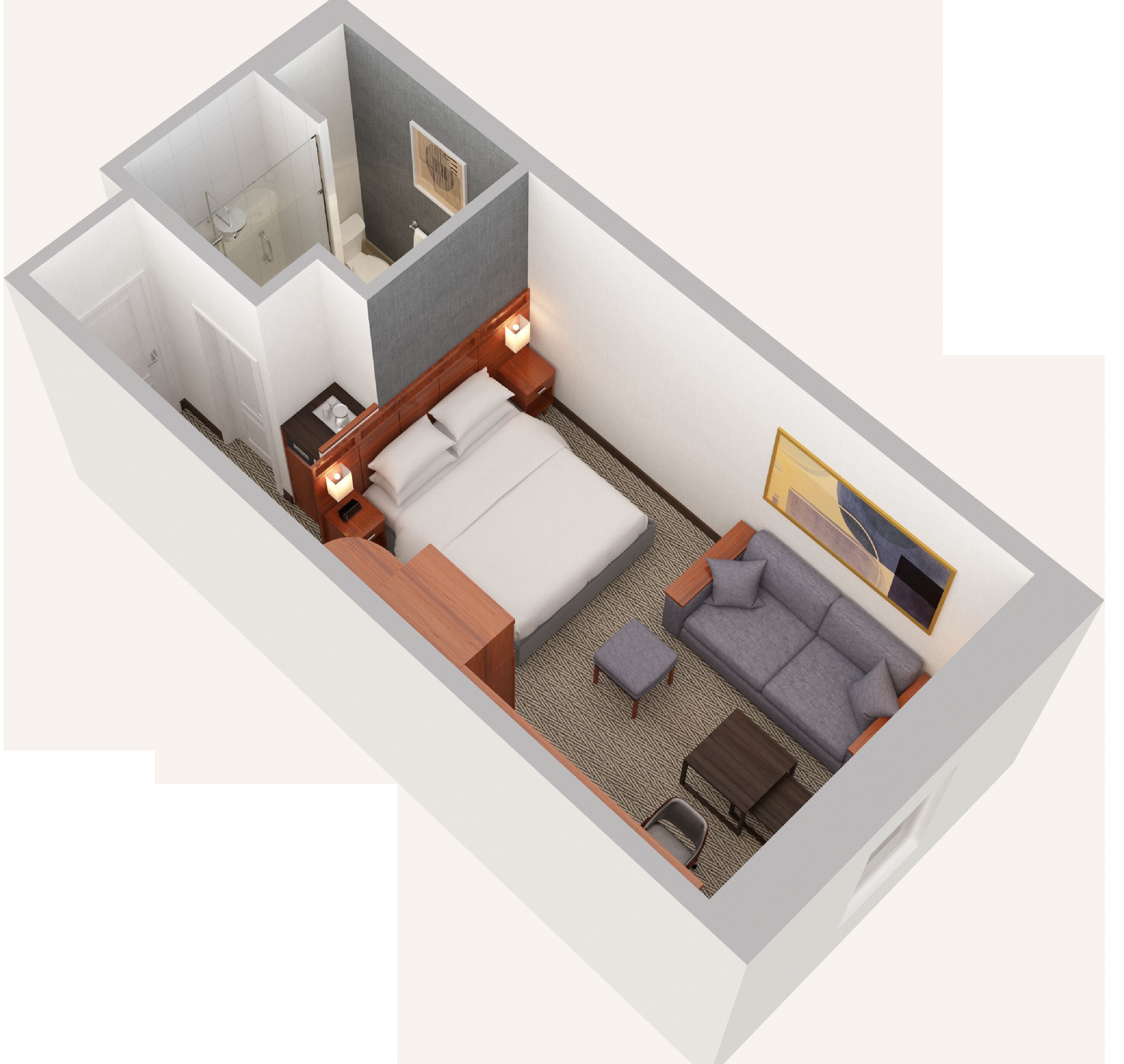 room, 1 king bed with sofa bed | floor plan