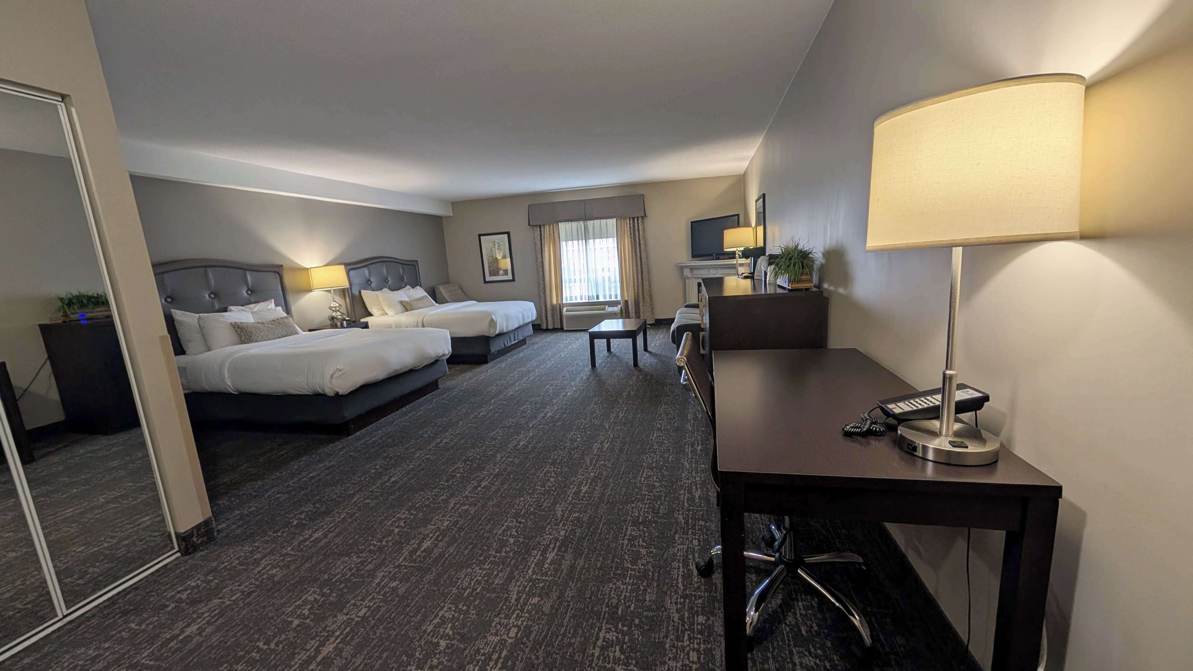 standard room, 2 queen beds, non smoking, fireplace (with sofabed) | 1 bedroom, iron/ironing board, rollaway beds, internet