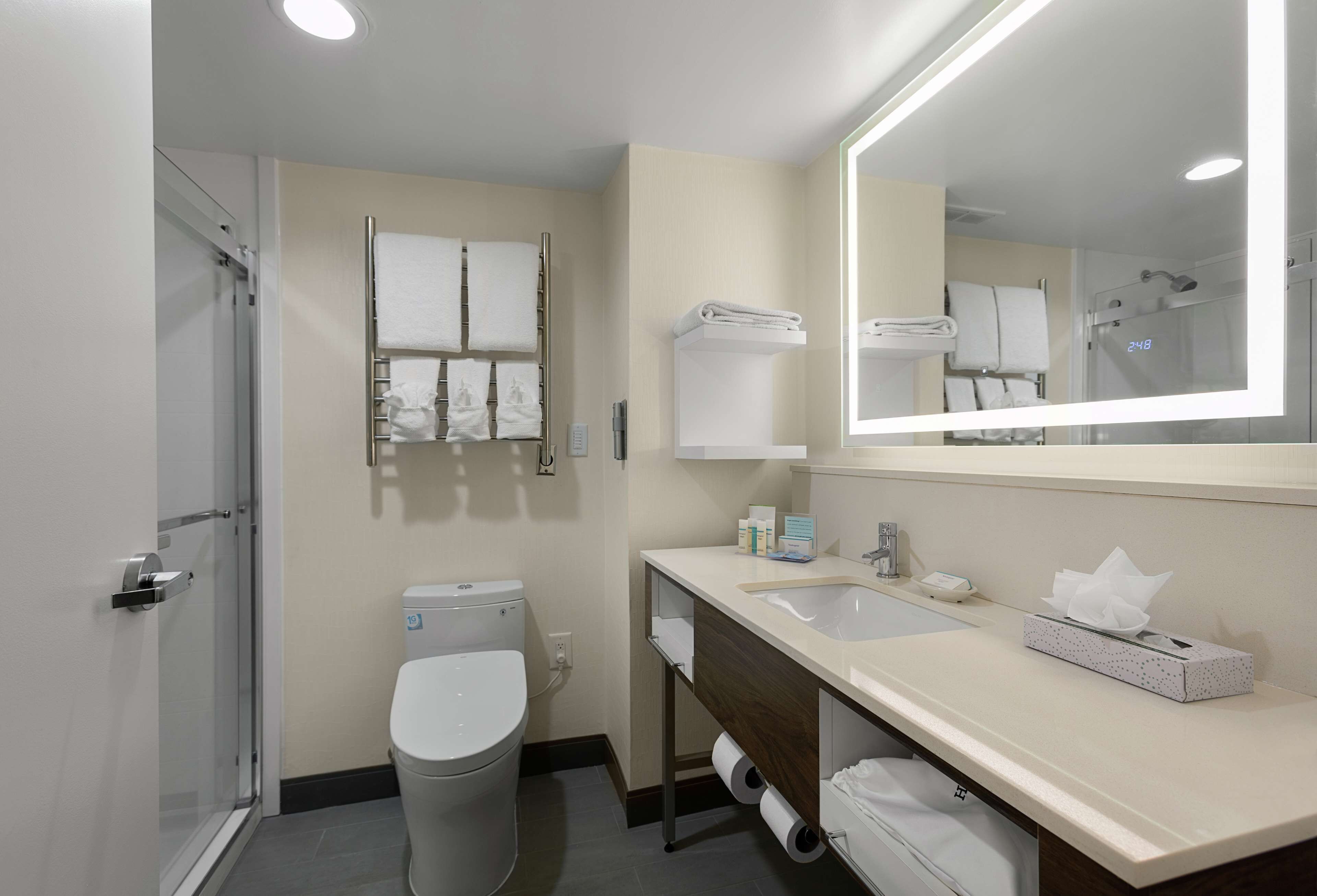 two queen beds, non-smoking | bathroom shower