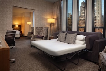 Premium bedding, pillowtop beds, in-room safe, desk at Hotel Chicago Downtown, Autograph Collection by Marriott