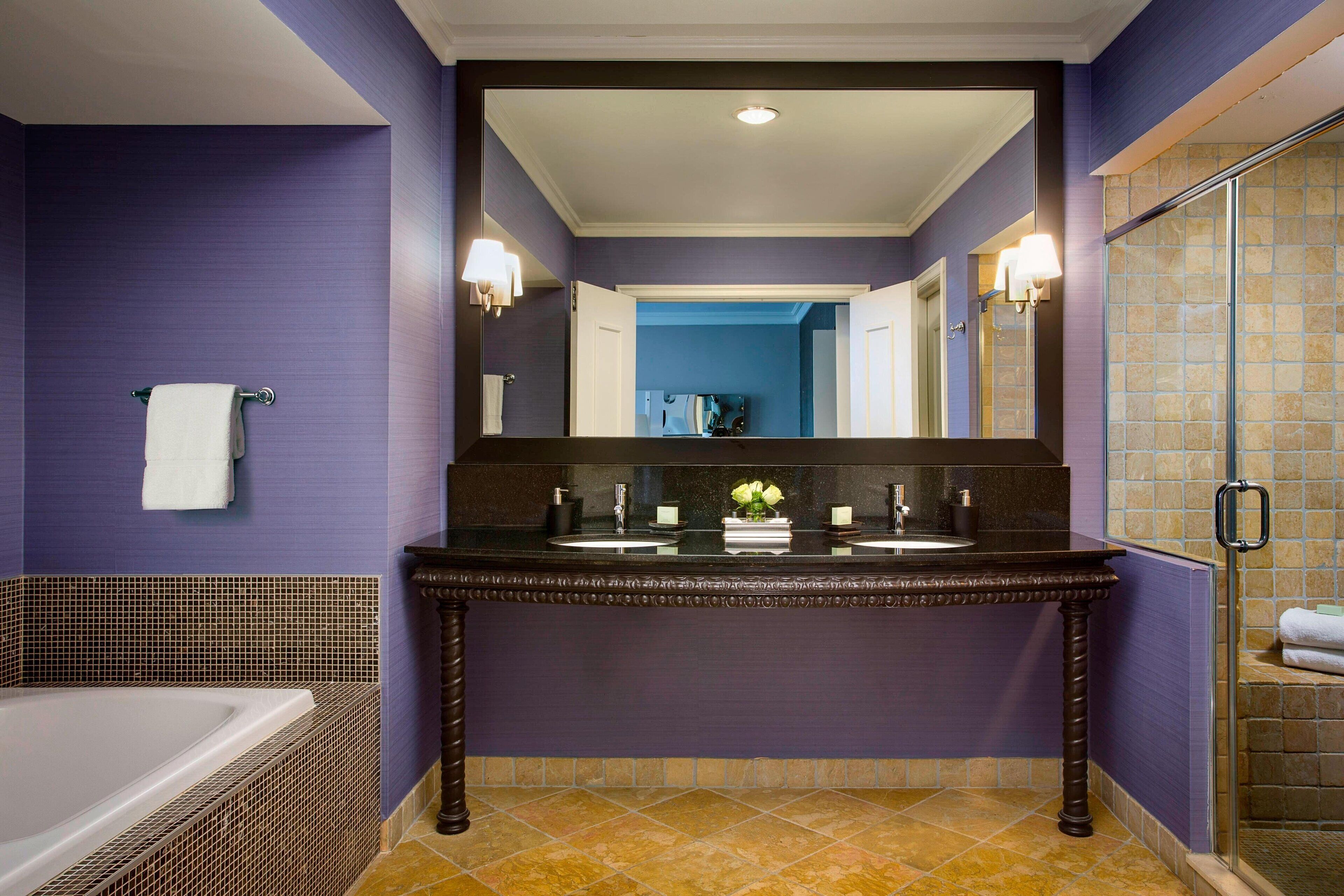 free toiletries, hair dryer, bathrobes, towels