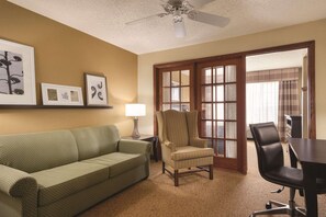Hypo-allergenic bedding, down comforters, desk, blackout drapes