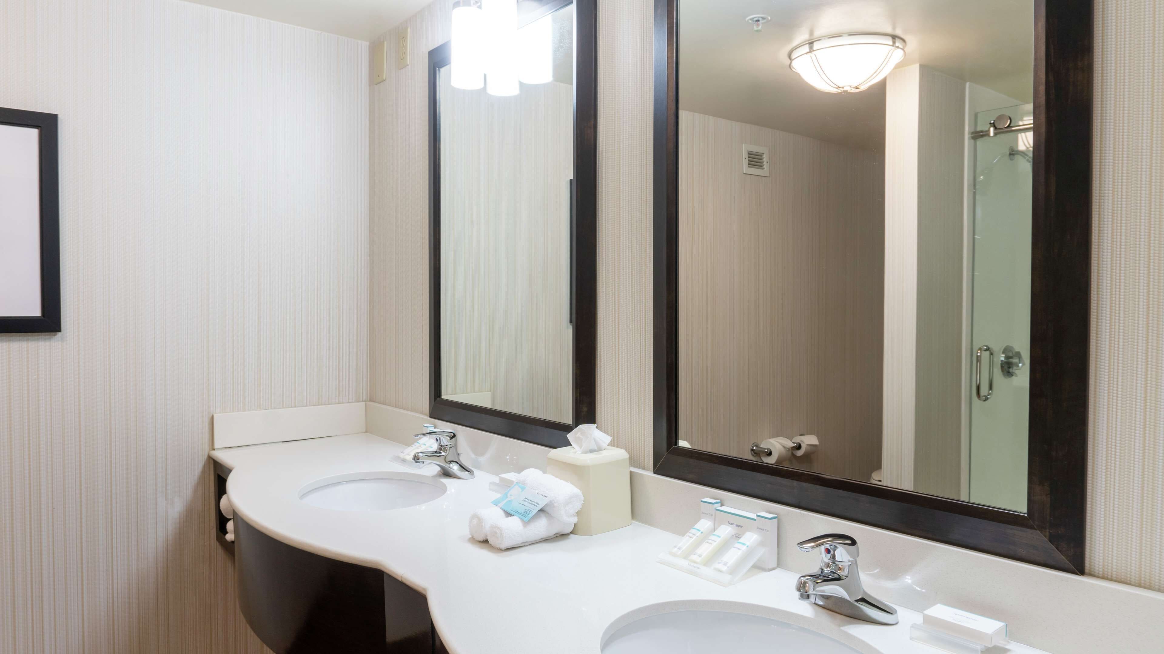 desk, laptop workspace, blackout curtains, iron/ironing board