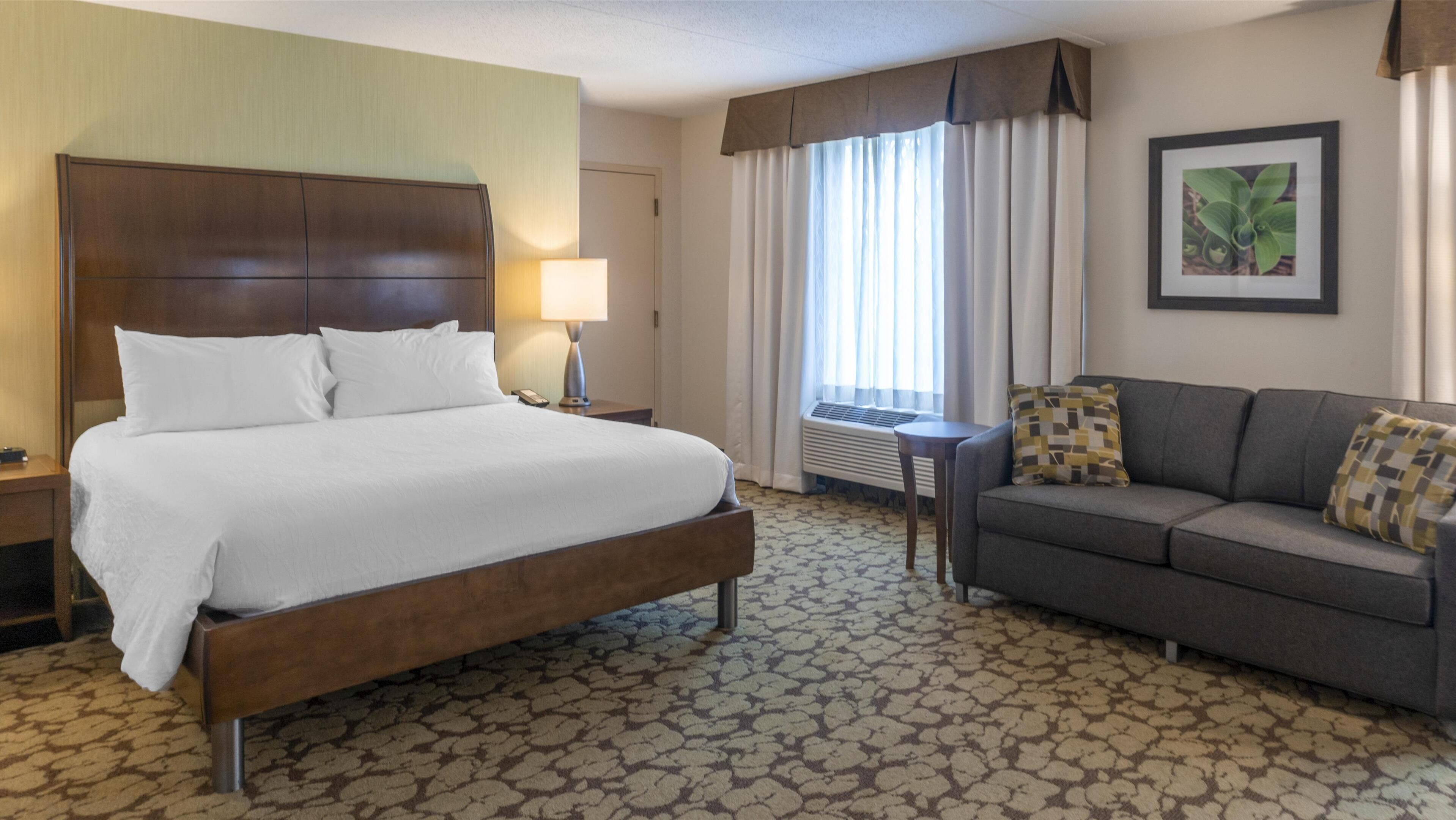 Phòng Suite Junior, 1 giường cỡ king | Khu phòng khách | TV màn hình phẳng 50-inch có truyền hình kỹ thuật số, TV, MP3 dock 