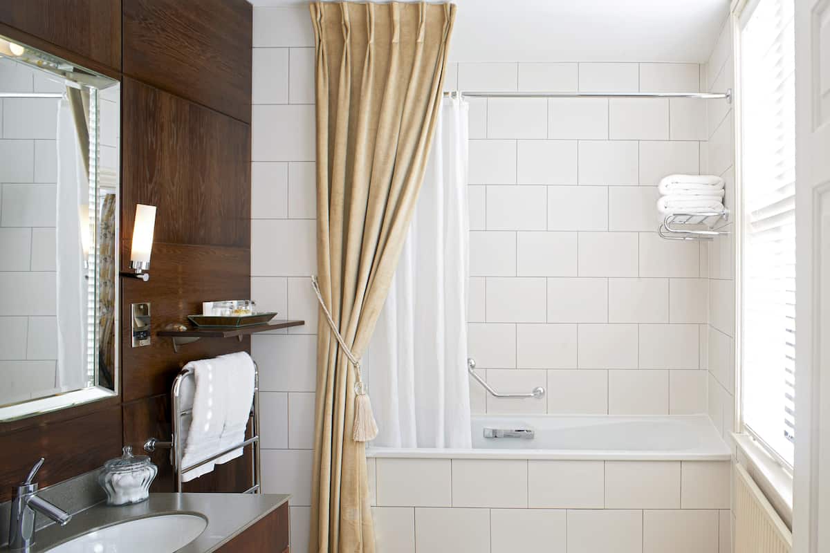 free toiletries, hair dryer, towels