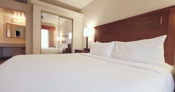 In-room safe, desk, blackout drapes, iron/ironing board at Bell Rock Inn