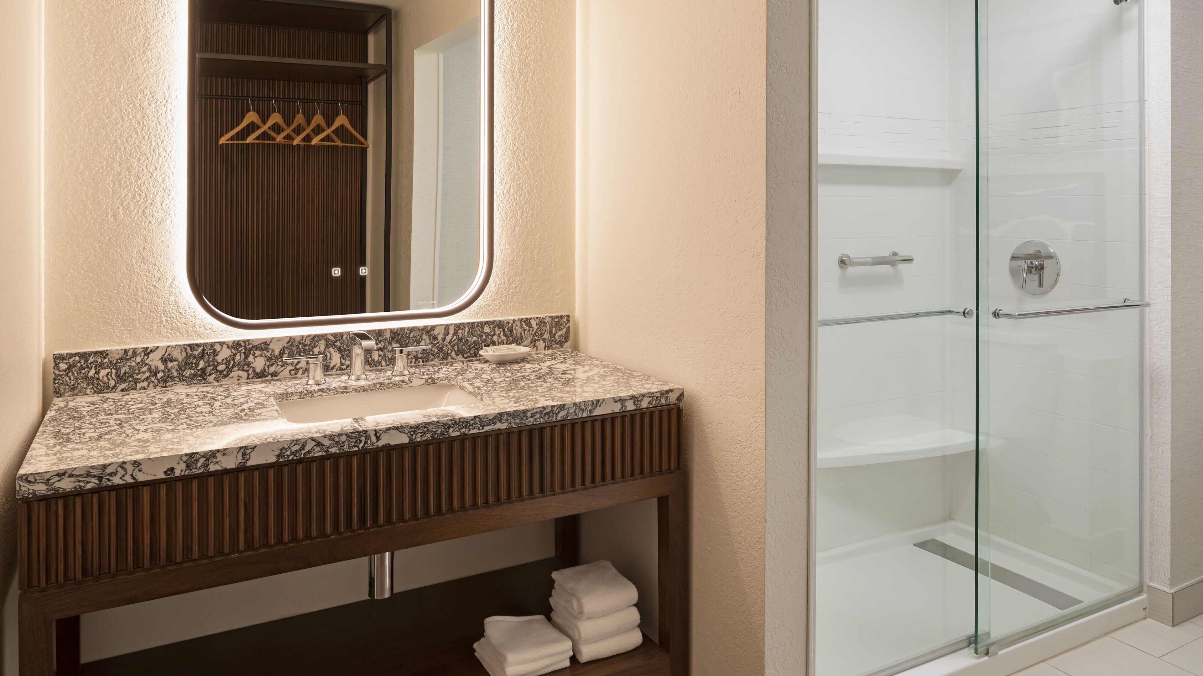 free toiletries, hair dryer, towels