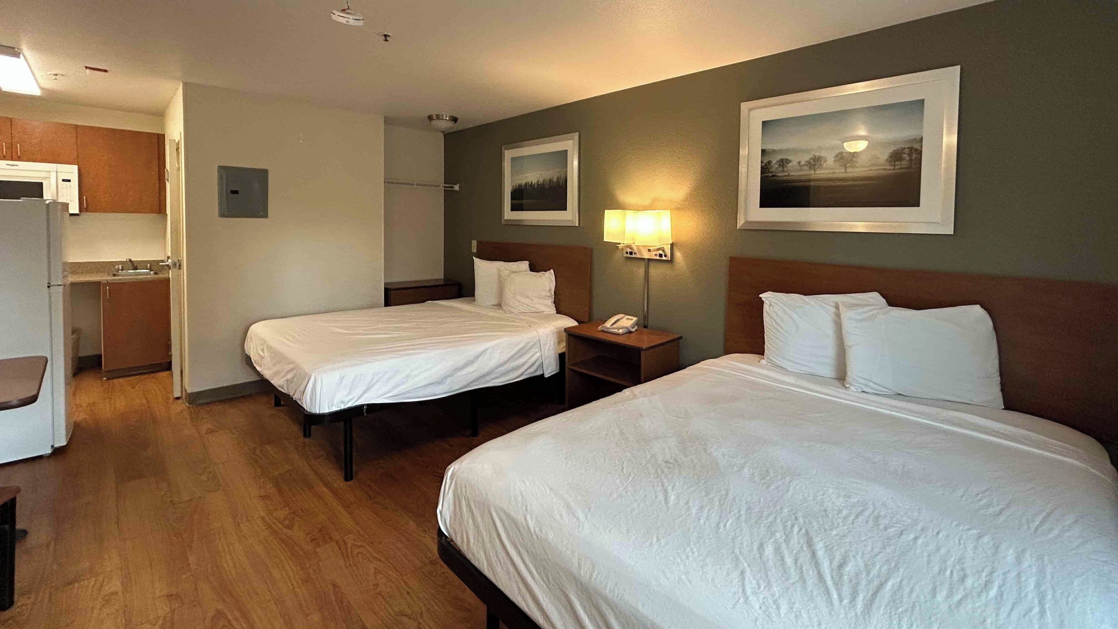 Standard Room, 2 Queen Beds, Non Smoking, Kitchen | WiFi (free), bed sheets