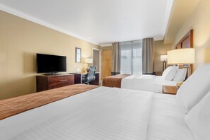 Standard Room, 2 Queen Beds, Non Smoking | Egyptian cotton sheets, premium bedding, desk, blackout drapes