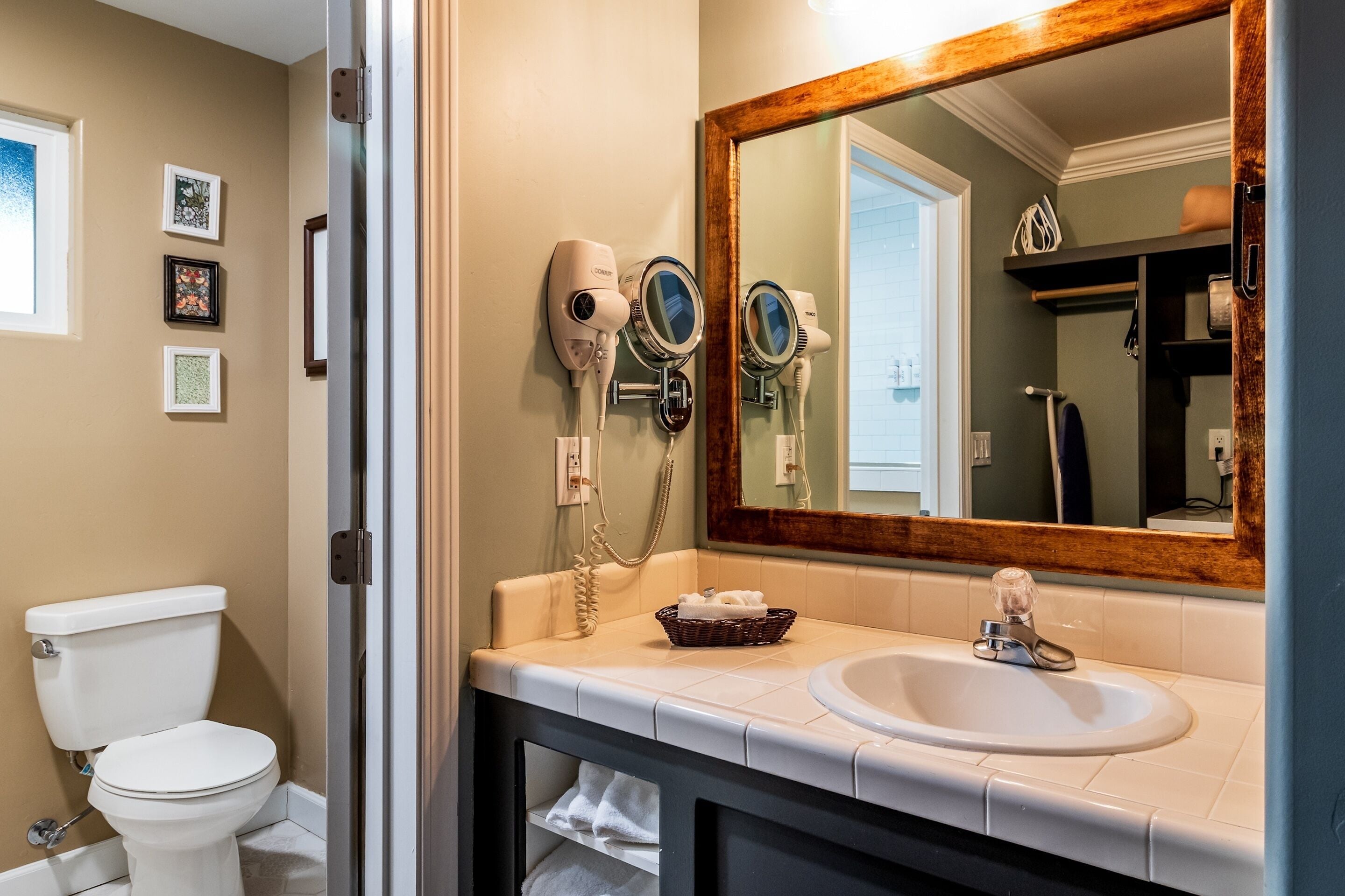premium room, 2 queen beds | bathroom | eco-friendly toiletries, hair dryer, towels
