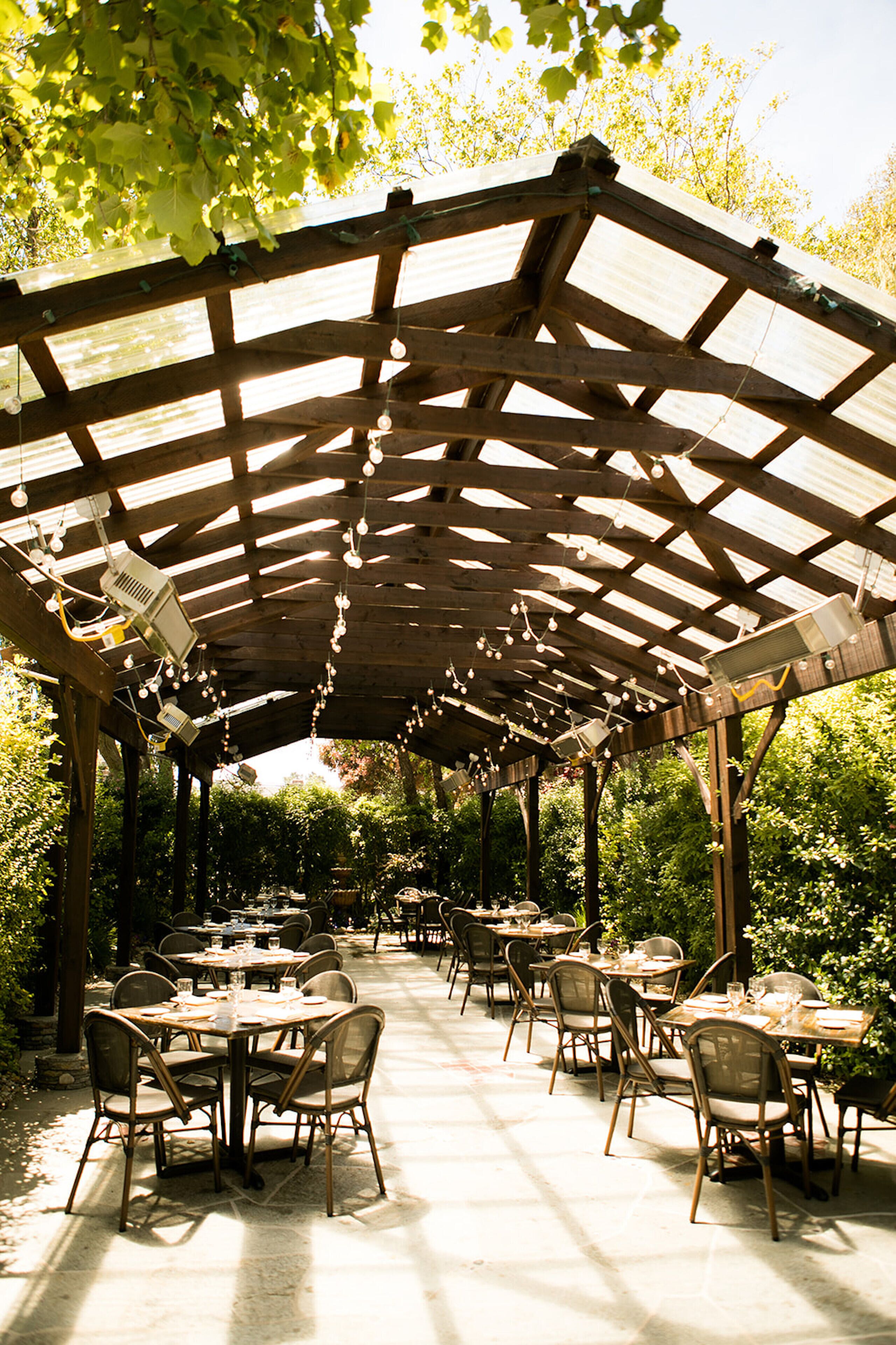 Outdoor banquet area