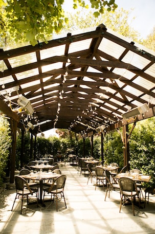 Outdoor banquet area