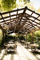 Outdoor banquet area