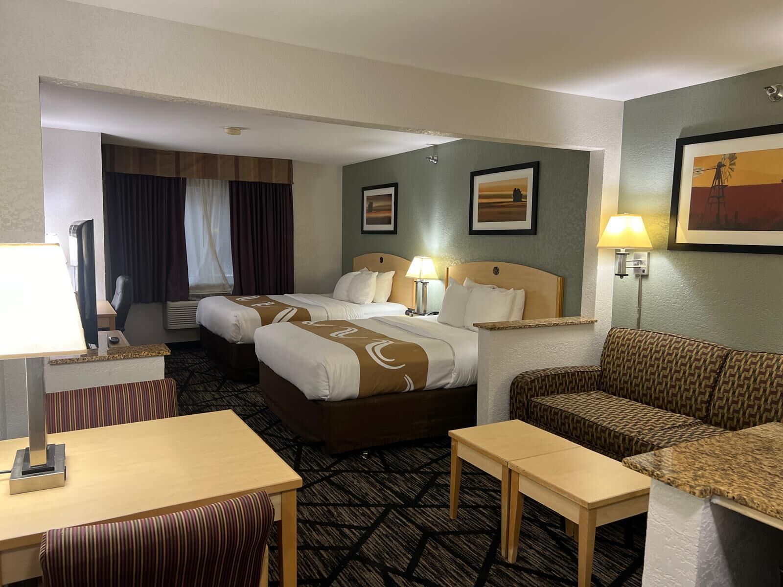 suite, 1 bedroom, non smoking (2 queen beds) | in-room safe, desk, blackout curtains, soundproofing