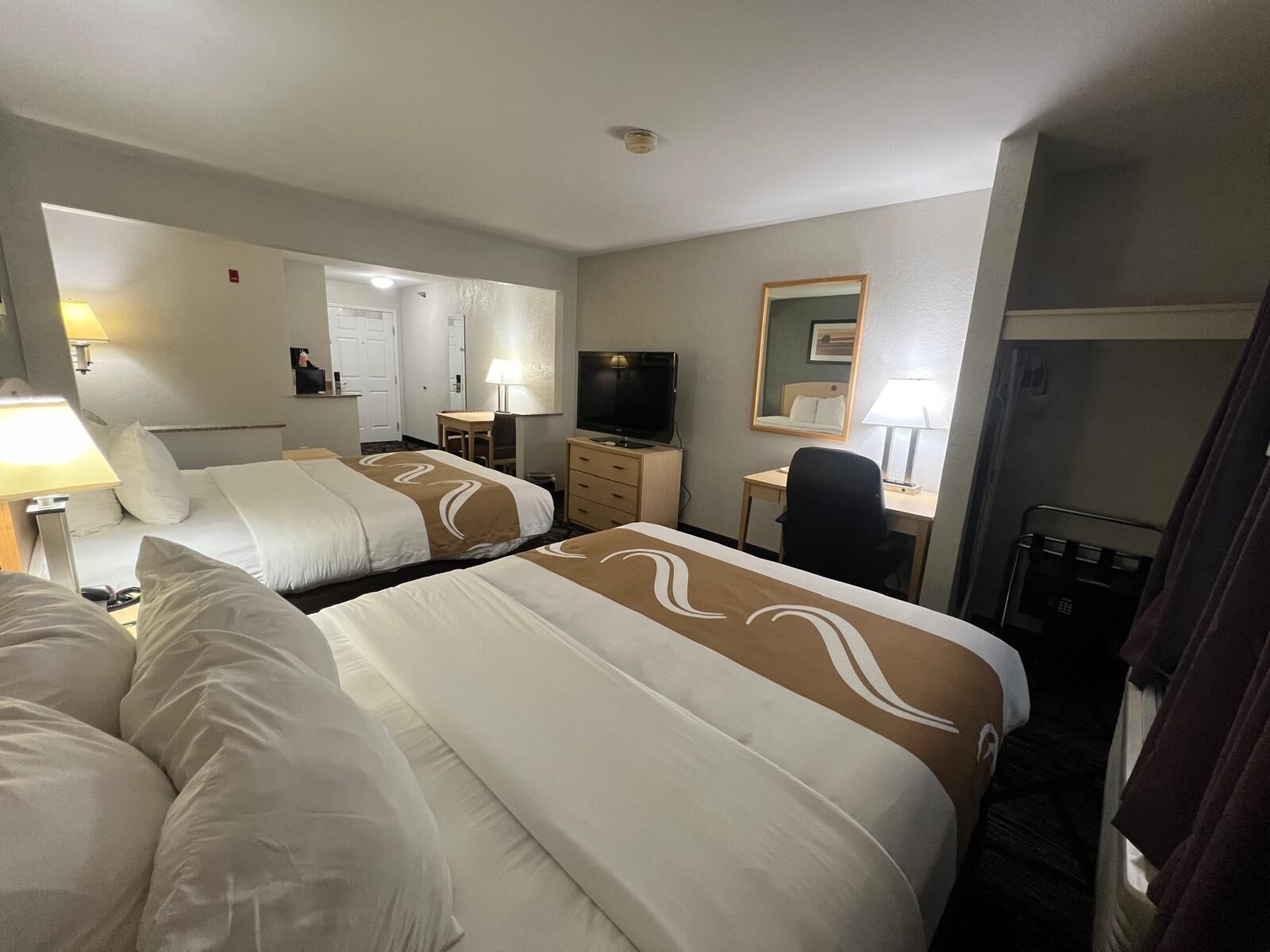 suite, 1 bedroom, non smoking (2 queen beds) | in-room safe, desk, blackout curtains, soundproofing