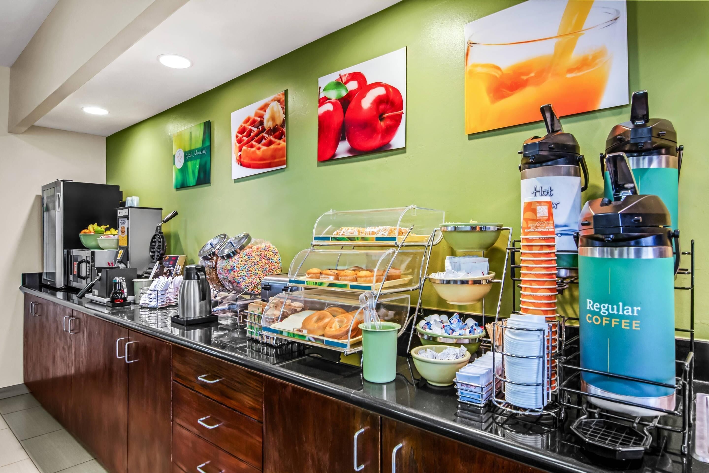 Free daily buffet breakfast
