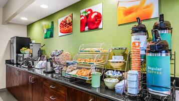 Free daily buffet breakfast