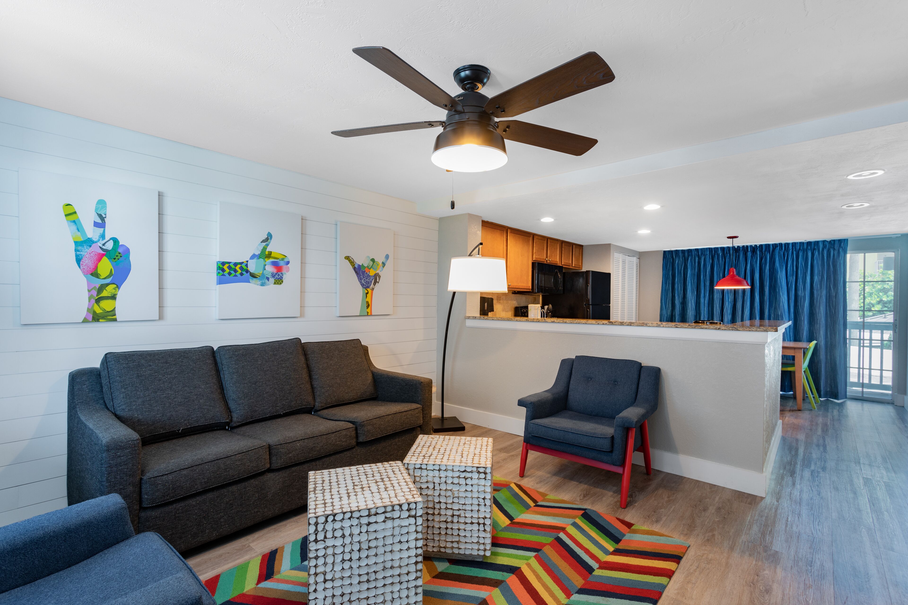 42-inch flat-screen tv with cable channels, tv, books