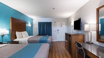 Desk, free WiFi, bed sheets