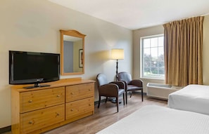 Studio, 2 Queen Beds, Non Smoking | Desk, iron/ironing board, free WiFi, bed sheets