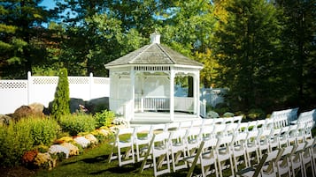 Outdoor wedding area
