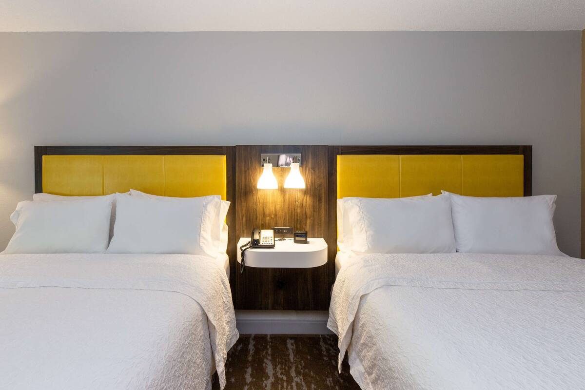 room, 2 double beds | 1 bedroom, desk, blackout curtains, iron/ironing board