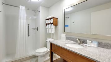 Hair dryer, towels