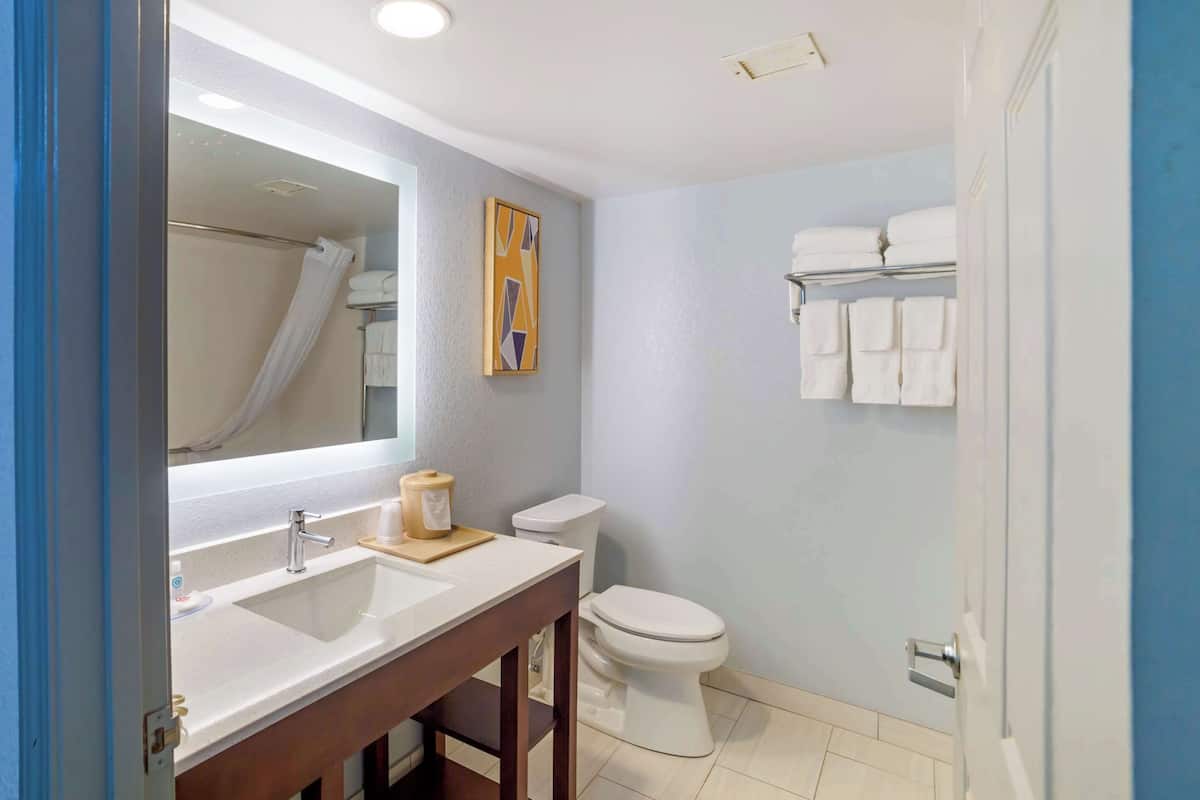 desk, blackout curtains, iron/ironing board, free cots/infant beds