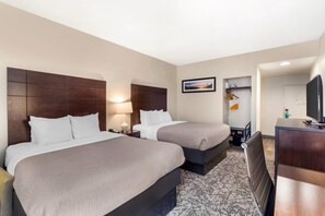 Room, 2 Queen Beds, Accessible, Non Smoking | In-room safe, desk, blackout drapes, iron/ironing board - Quality Inn & Suites NJ State Capital Area (Morrisville)