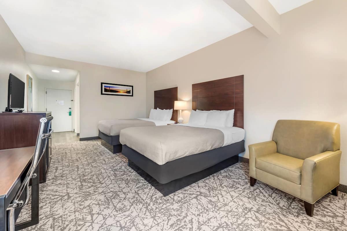 Suite, 2 Queen Beds, Non Smoking | In-room safe, desk, blackout drapes, iron/ironing board
