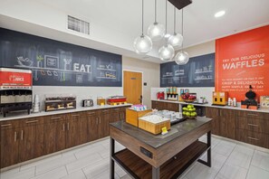 Free daily buffet breakfast